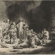 512px-rembrandt_-_the_little_children_being_brought_to_jesus__the_100_guilder_print__-_wga19060